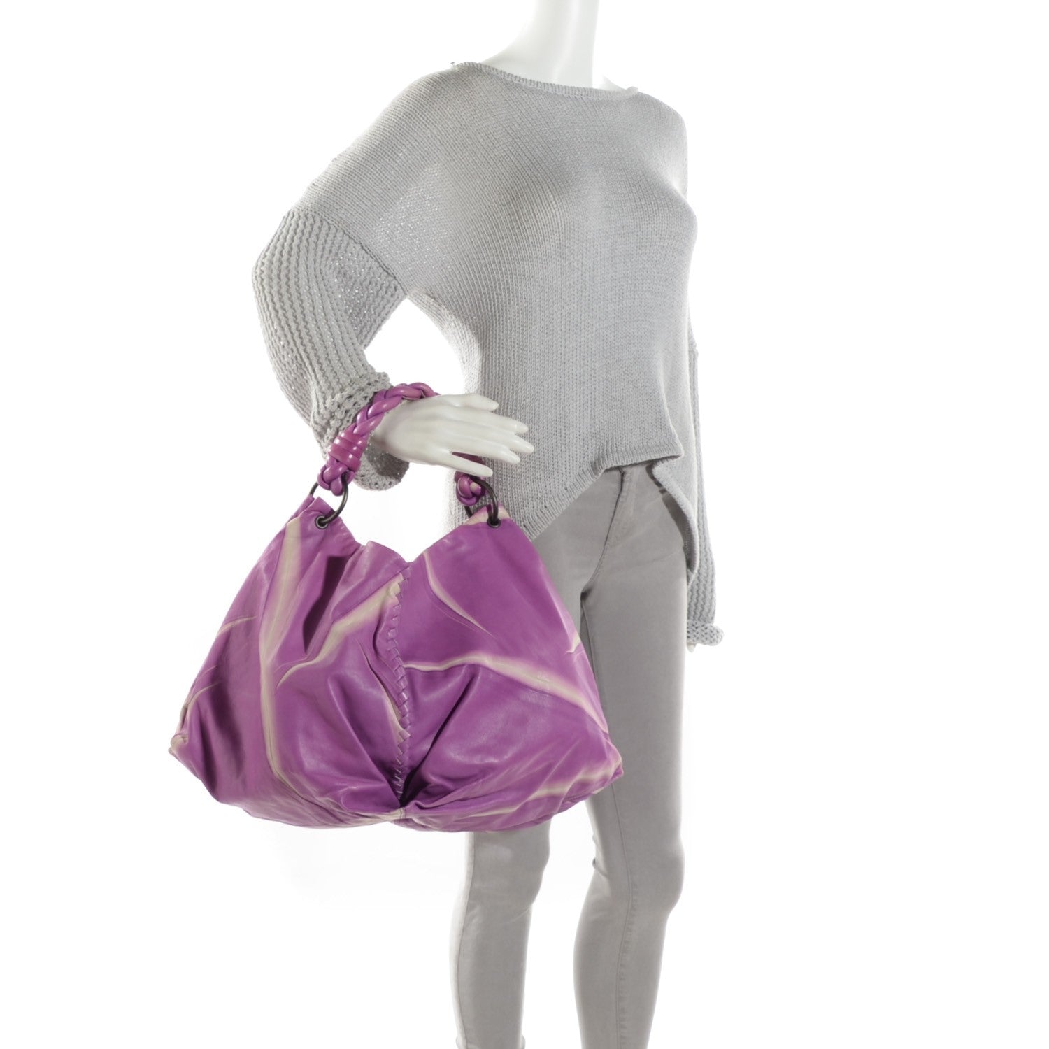 Bottega Veneta Intrecciato Nappa Aquilone Fortune Cookie Hobo Orchid 2 of 9