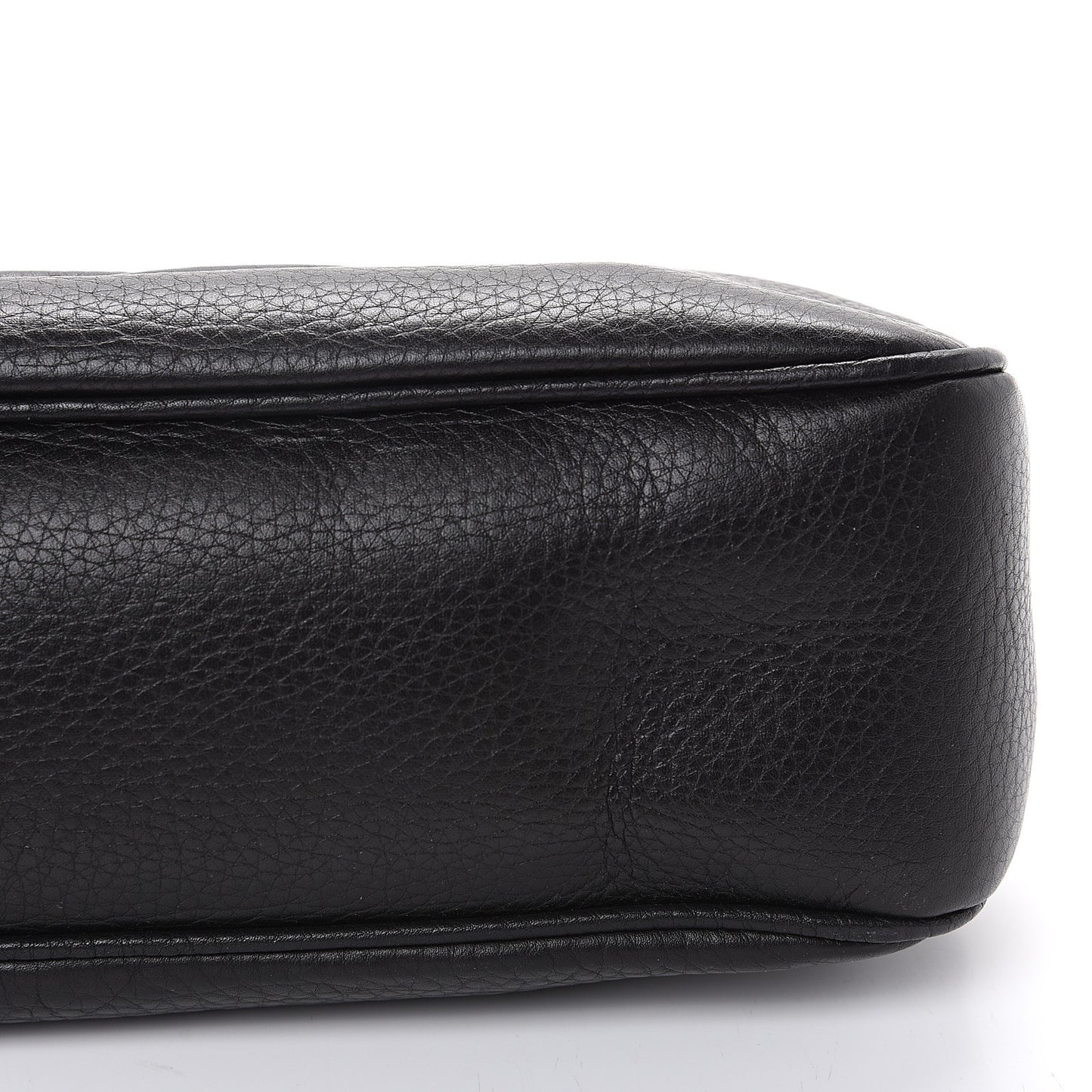 Pebbled Calfskin Small Soho Bowler Black