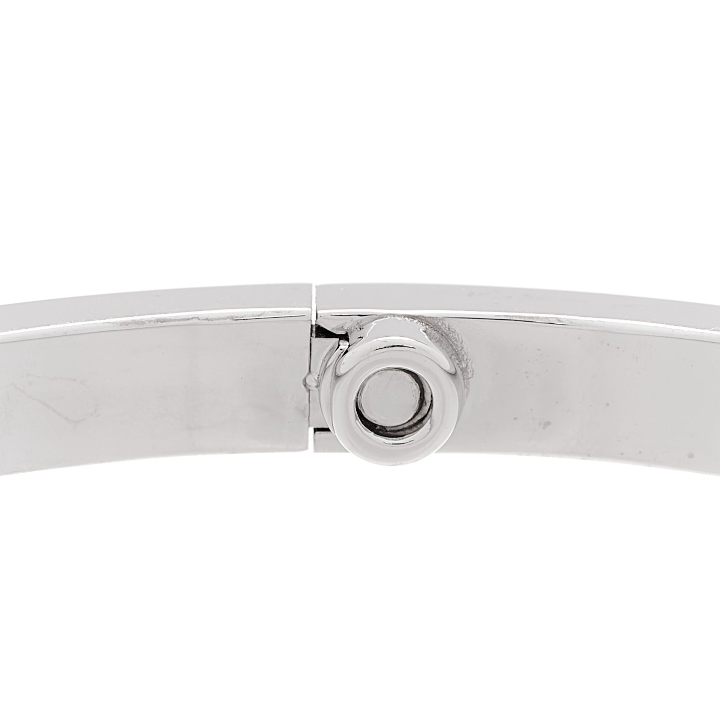 18K White Gold 10 Diamond Small LOVE Bracelet 17