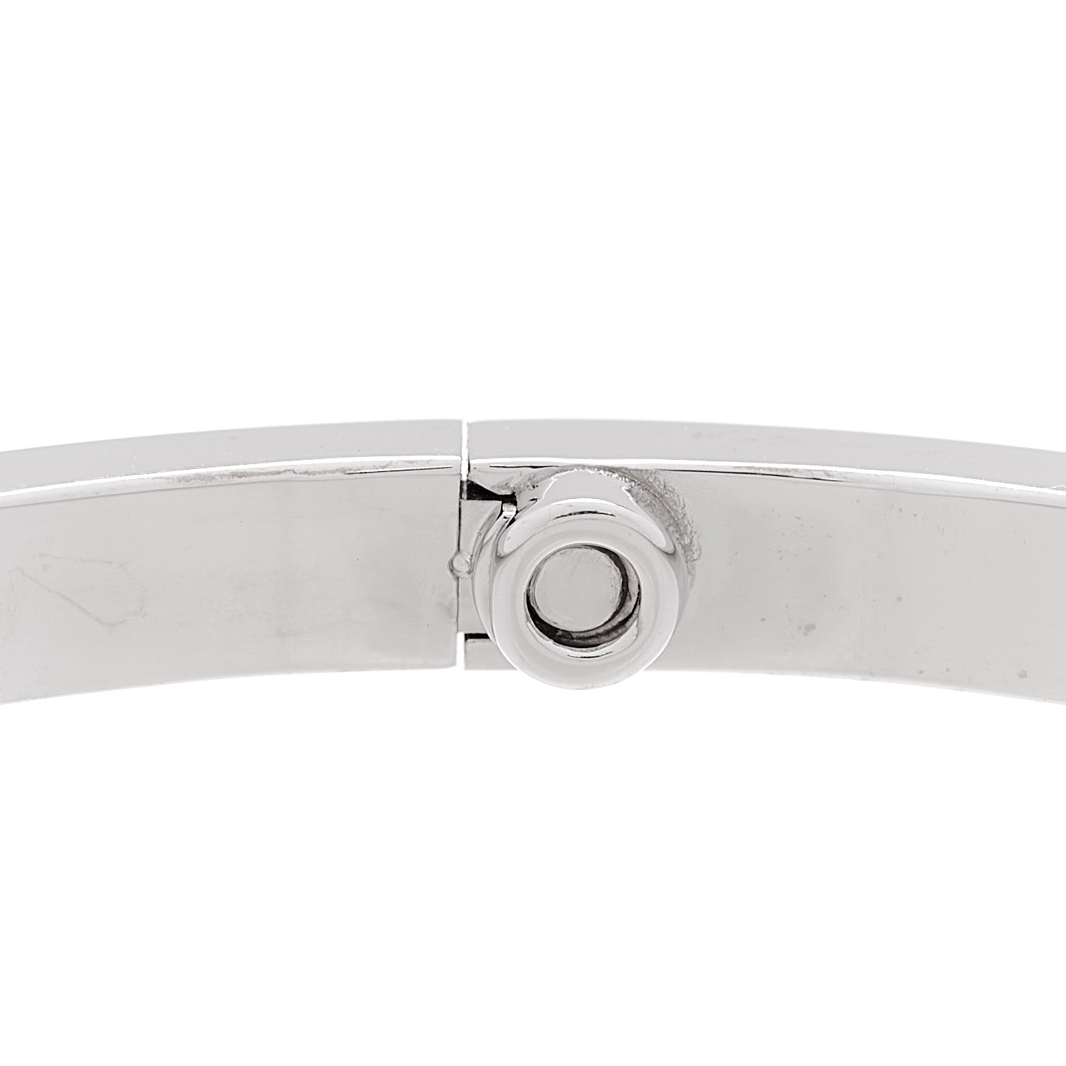 Cartier 18K White Gold 10 Diamond Small LOVE Bracelet 17 8 of 9