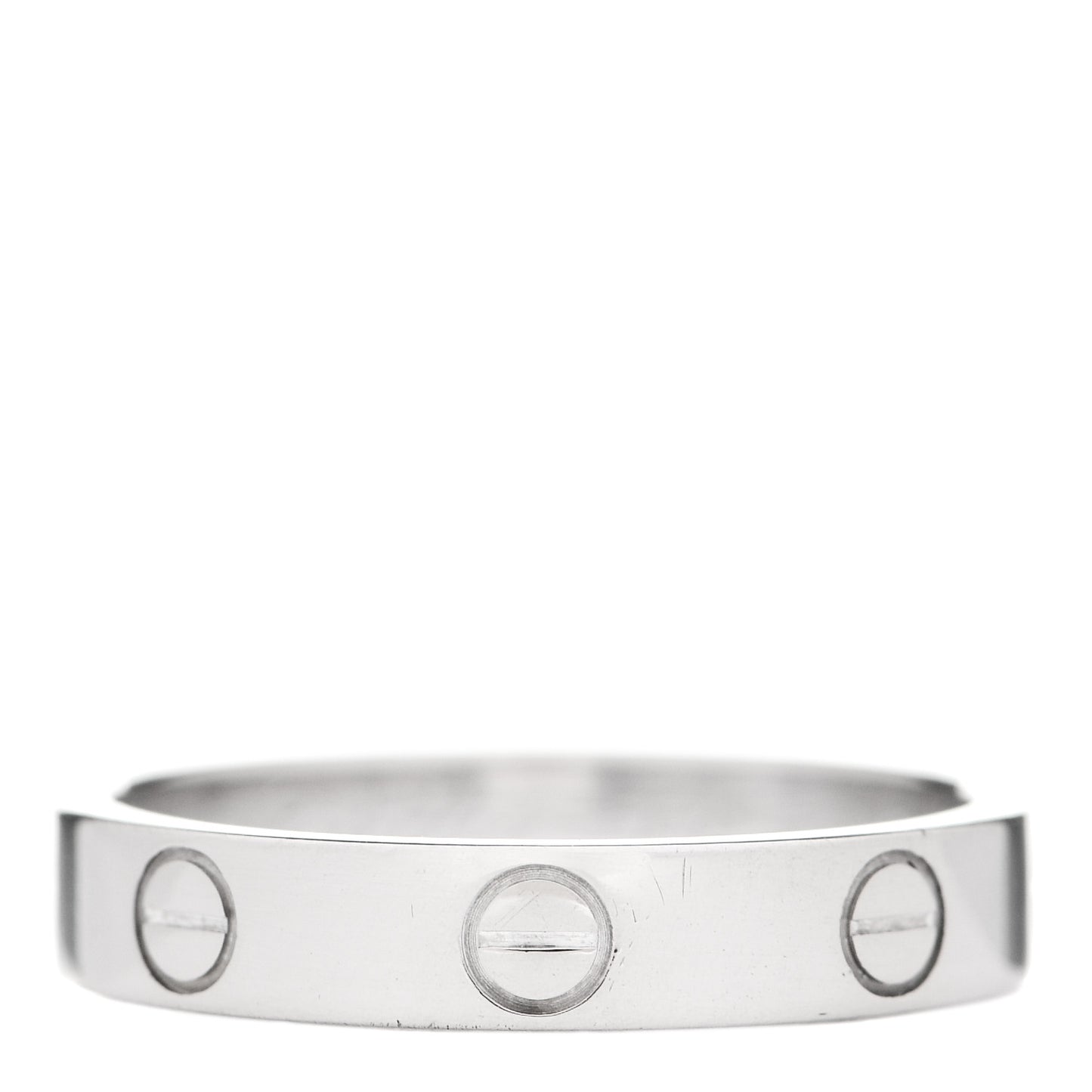 18K White Gold 3.5mm LOVE Wedding Band Ring 52 6