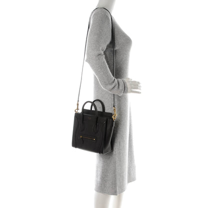 Celine Goatskin Nano Luggage Dark Taupe 2 of 7
