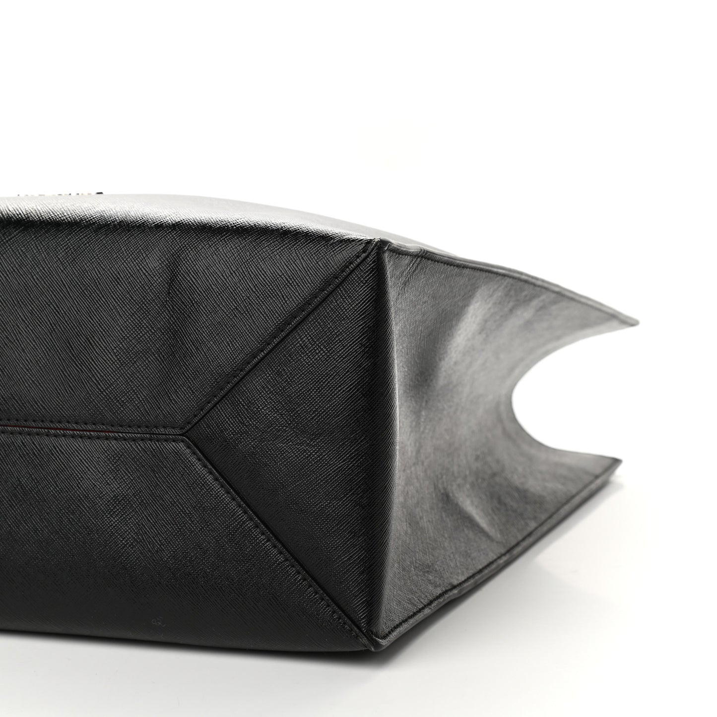 Textured Coated Canvas Medium Stargate Shopper Tote Black