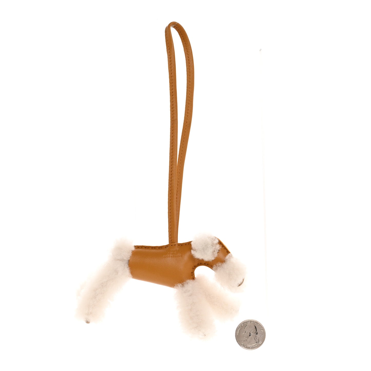 Milo Lambskin Shearling Budy Charm Sesame