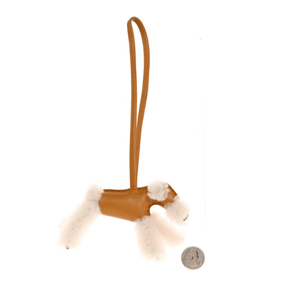 Hermes Milo Lambskin Shearling Budy Charm Sesame 2 of 4