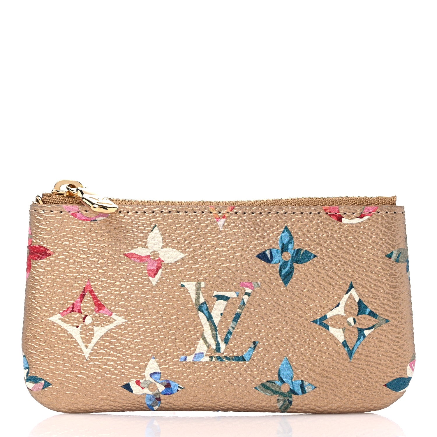 Louis Vuitton Metallic Monogram LV Garden Key Pouch Gold 3 of 6