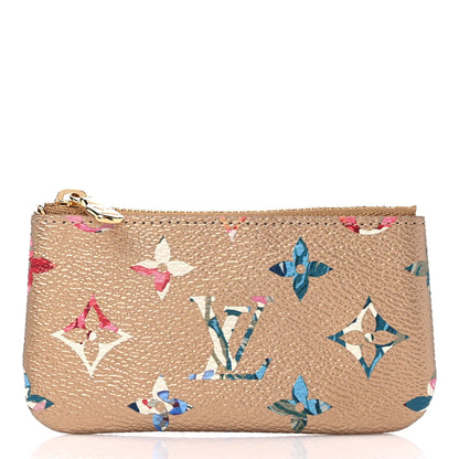 Louis Vuitton Metallic Monogram LV Garden Key Pouch Gold 3 of 6
