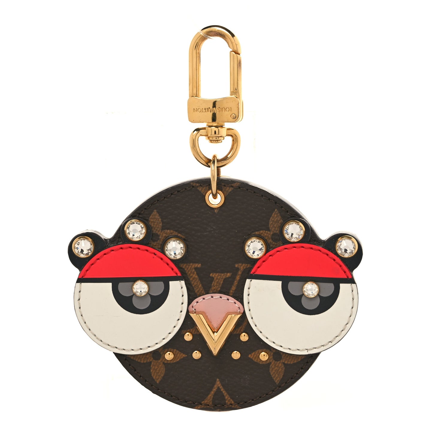 Monogram Animal Faces Bird Bag Charm