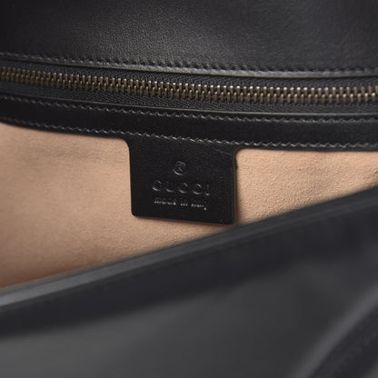 Gucci Calfskin Matelasse Small GG Marmont Shoulder Bag Black 6 of 10