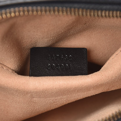 Gucci Calfskin Matelasse Small GG Marmont Chain Shoulder Bag Black 9 of 14