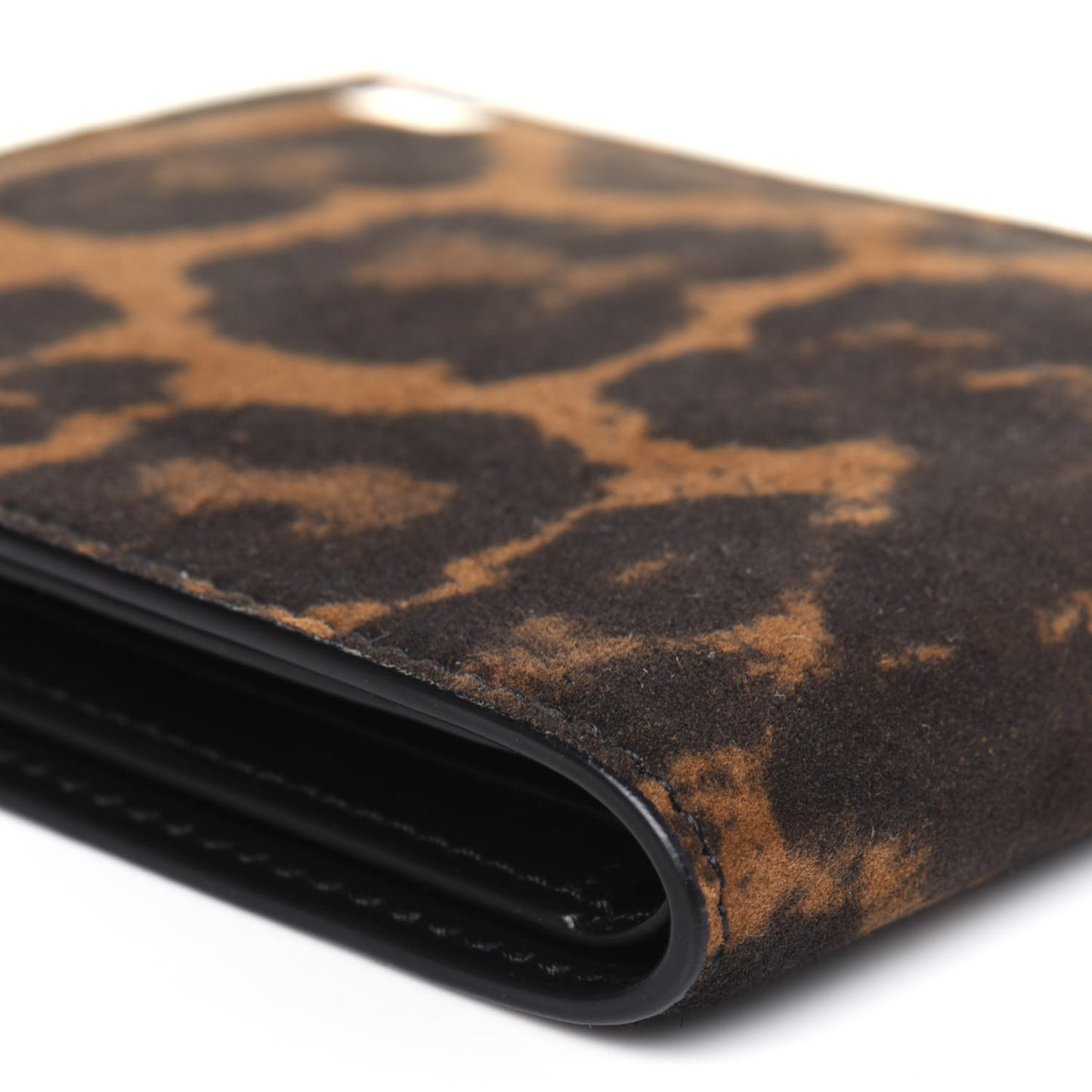 Leopard Bi-Fold Wallet Brown