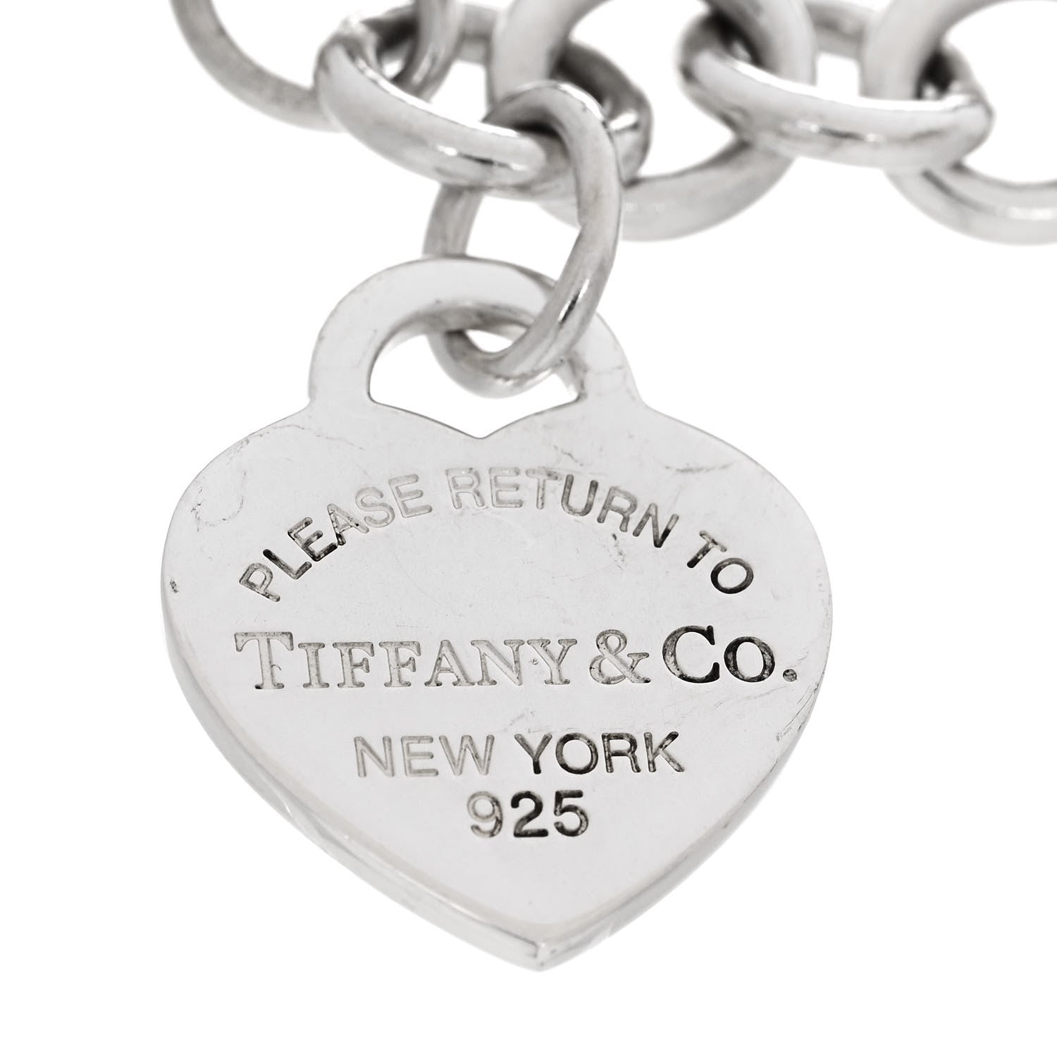 Tiffany Sterling Silver Return to Tiffany Heart Tag Charm Bracelet 3 of 4