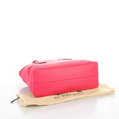 Burberry London Grainy Calfskin Medium Baynard Tote Pink Azalea 4 of 7