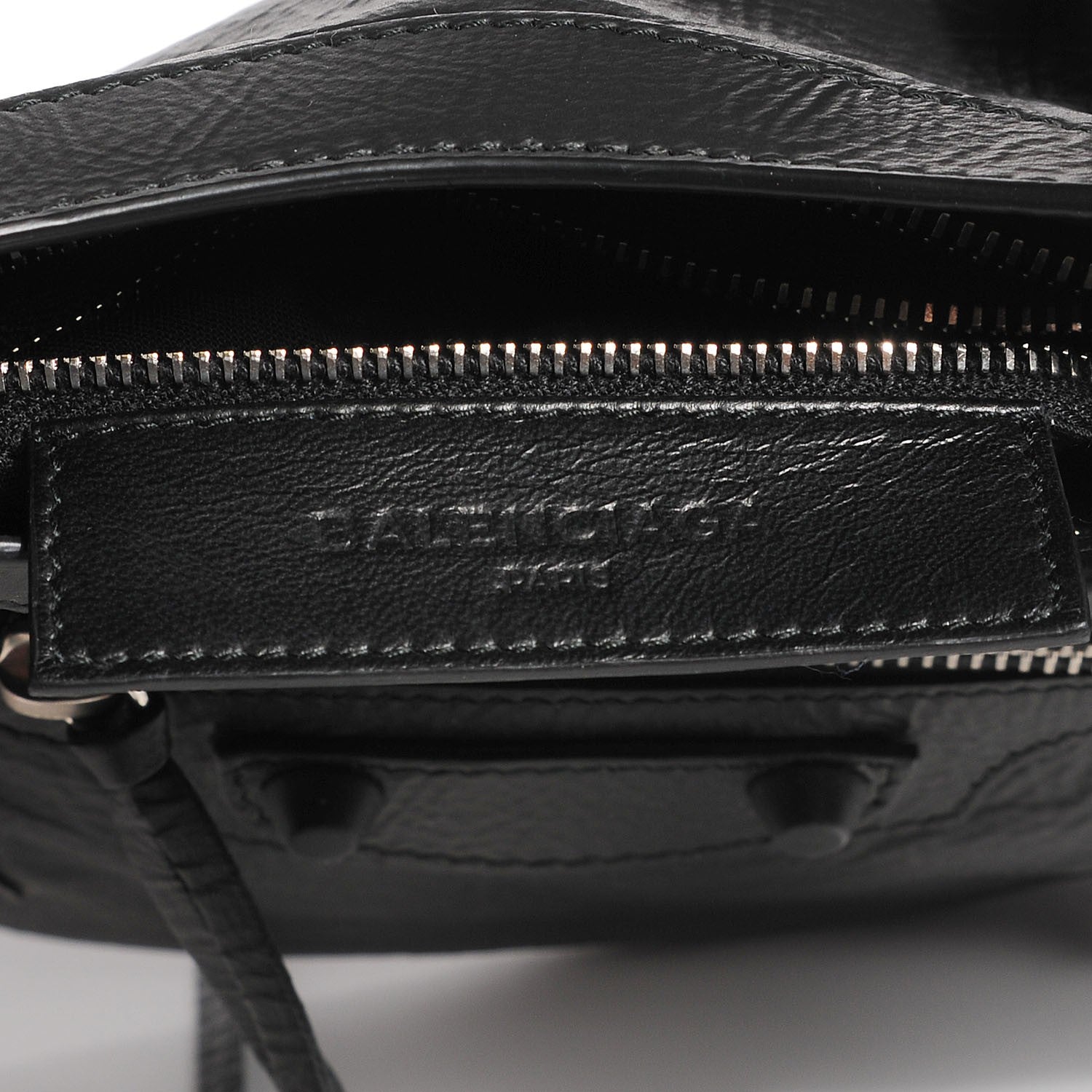 Balenciaga Matte Goatskin Rubber Covered Classic Hardware Mini City Black 6 of 12