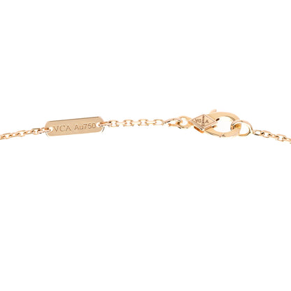 Van Cleef & Arpels 18K Yellow Gold Mother of Pearl Vintage Alhambra Pendant Necklace 4 of 5