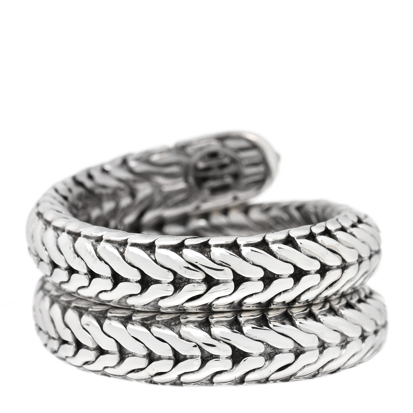 Sterling Silver Diamond Coil Ring 54 7