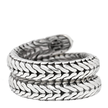 John Hardy Sterling Silver Diamond Coil Ring 54 7 3 of 4