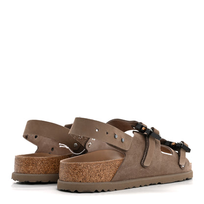 Christian Dior X BIRKENSTOCK Felted Wool Nubuck Calfskin Mens Milano Sandal 45 Brown 5 of 10