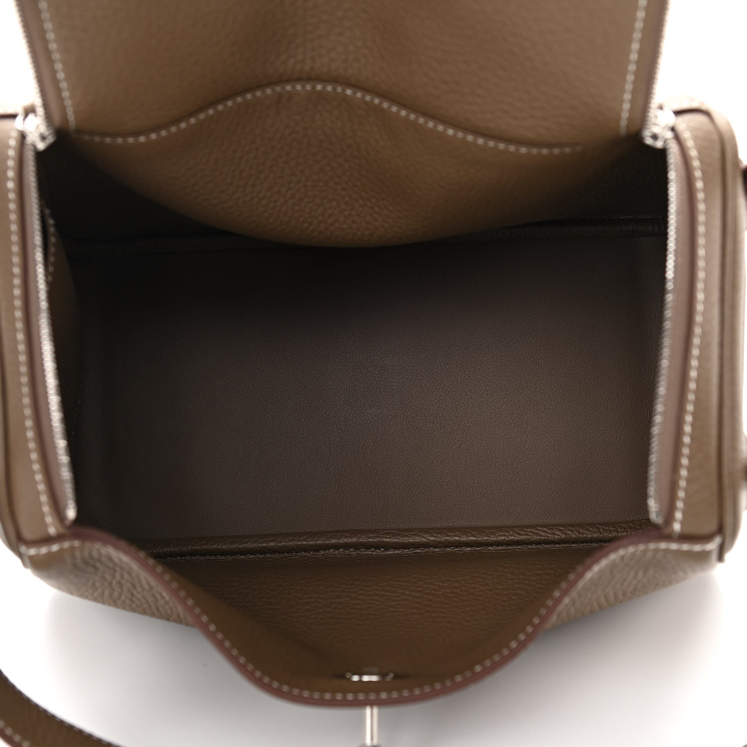 Hermes Taurillon Clemence Lindy 26 Etoupe 4 of 10