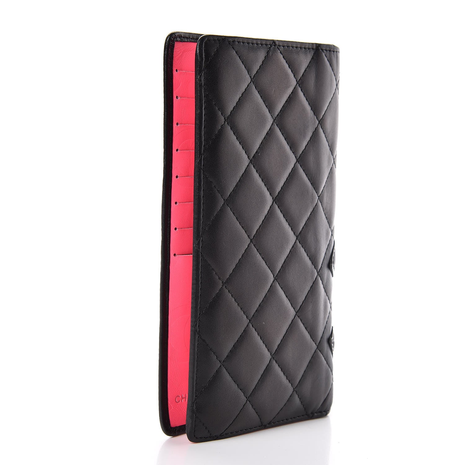 Chanel Calfskin Quilted Cambon Yen Wallet Black 3 of 8