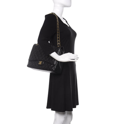 Chanel Lambskin Quilted Maxi Single Flap Black 2 of 12