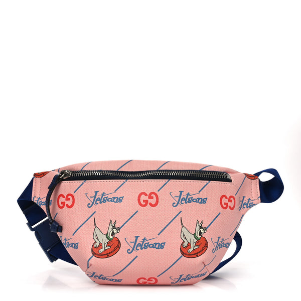 Gucci Coated Canvas Interlocking G Jetsons Childrens Belt Bag Pink