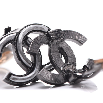 Chanel Ruthenium CC Clip On Earrings Silver 4 of 5