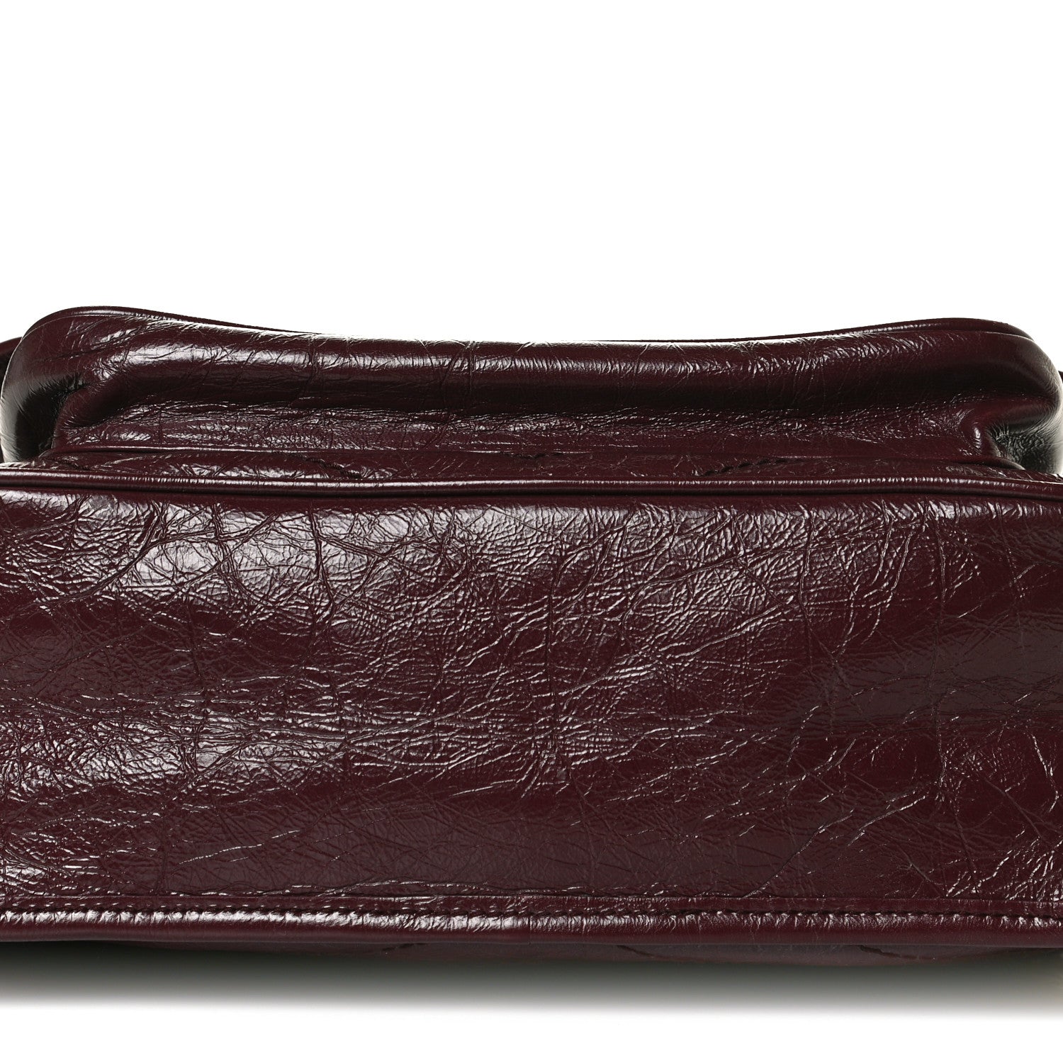 Saint Laurent Crinkled Calfskin Matelasse Monogram Medium Niki Chain Satchel Burgundy 13 of 13