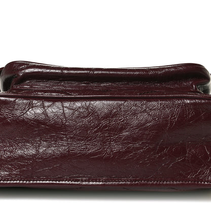 Saint Laurent Crinkled Calfskin Matelasse Monogram Medium Niki Chain Satchel Burgundy 13 of 13