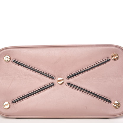 Valentino Garavani Calfskin Small Rockstud All Over Demilune Double Handle Satchel Lipstick 13 of 17