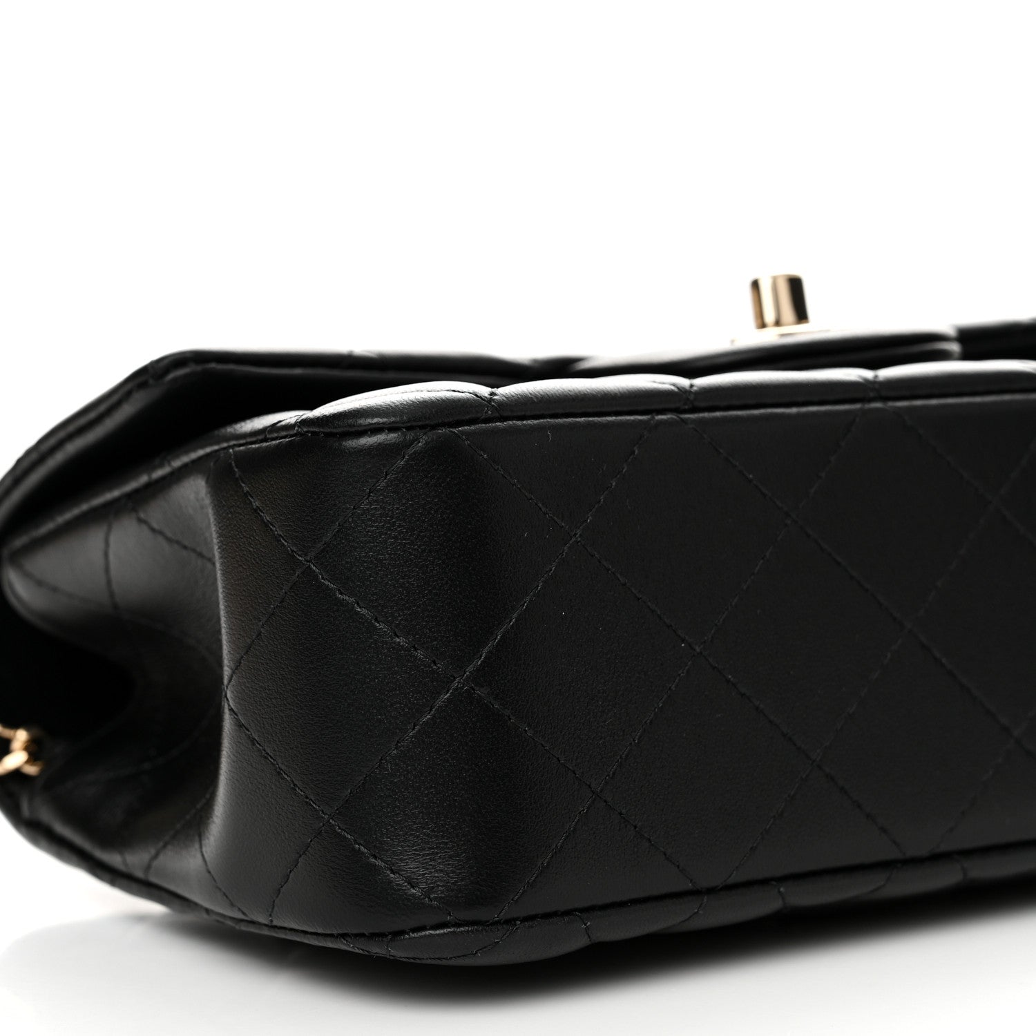 Chanel Lambskin Quilted Mini Top Handle Rectangular Flap Black 8 of 10