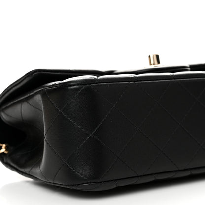 Chanel Lambskin Quilted Mini Top Handle Rectangular Flap Black 8 of 10