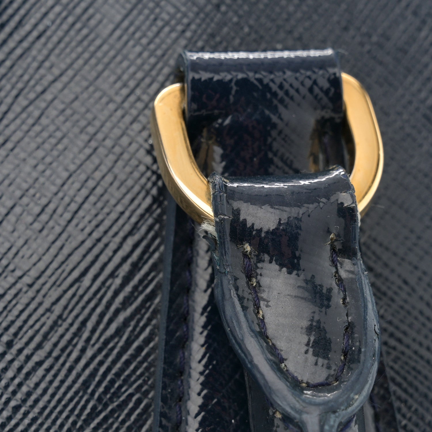 Prada Saffiano Vernice Medium Promenade Tote Royal 13 of 15