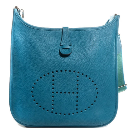 Hermes Taurillon Clemence Evelyne III PM Bleu Izmir Malachite 1 of 8