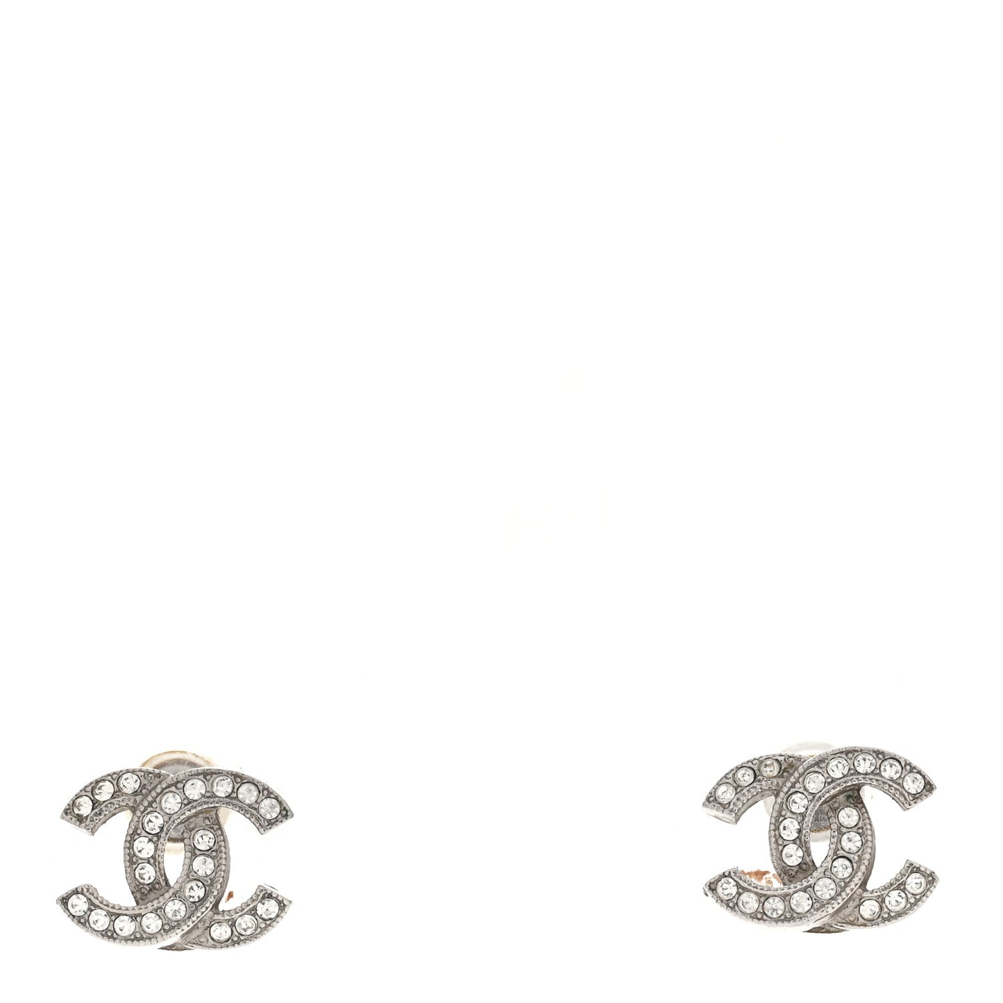 Crystal Mini Timeless CC Earrings Silver