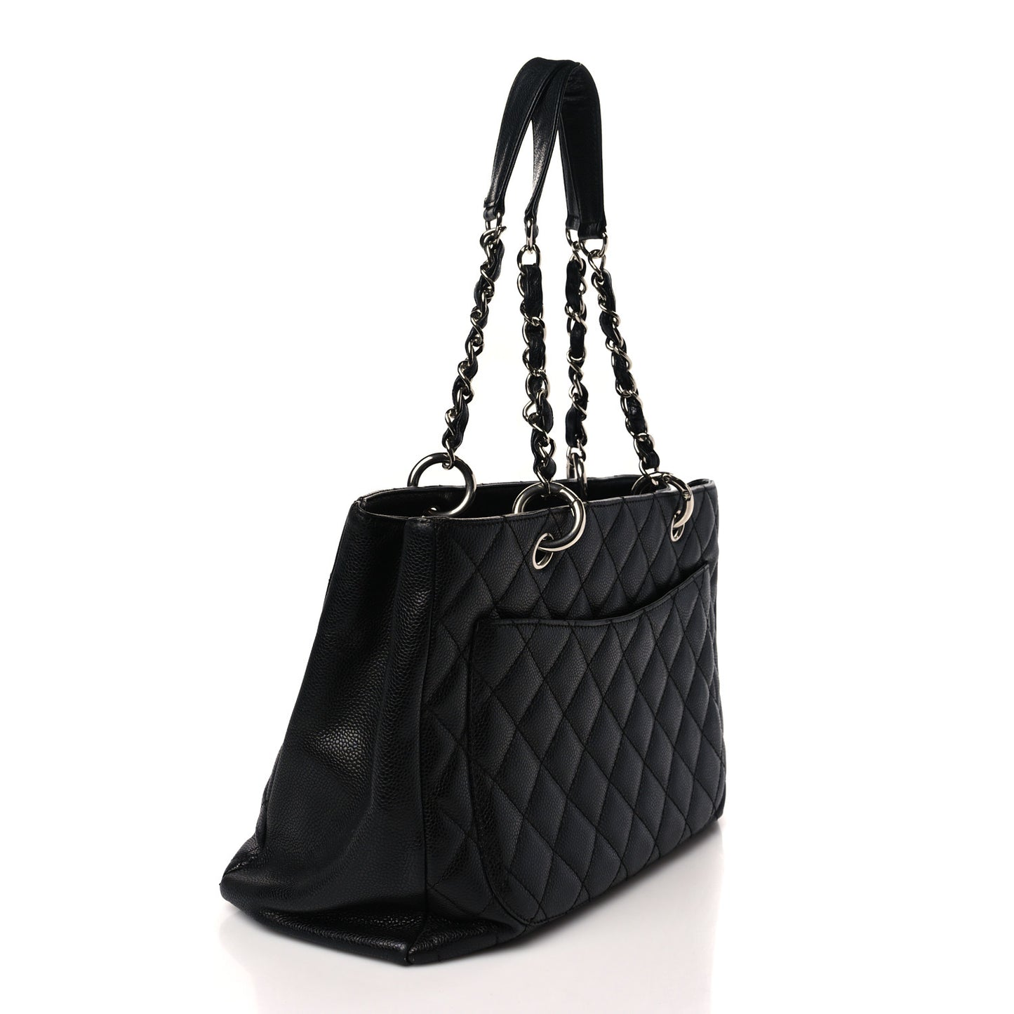 Caviar Quilted Grand Shopping Tote GST Black