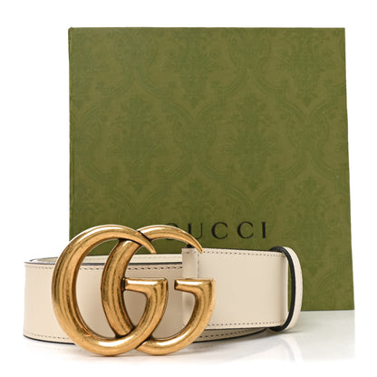 Gucci Calfskin Double G 40mm Belt 80 32 Mystic White 5 of 5