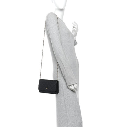 Chanel Caviar Quilted Wallet On Chain WOC Black 2 of 12