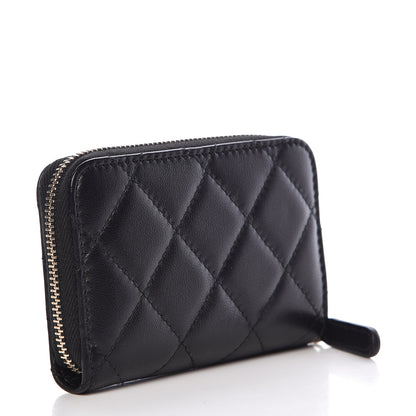 Chanel Lambskin Lucky Charms Zip Coin Purse Black 3 of 8