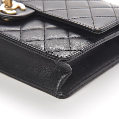 Chanel Lambskin Quilted Small Chic Pearls Flap Black 9 of 12