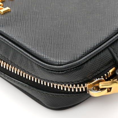 Prada Saffiano Mini Camera Crossbody Bag Black 12 of 13
