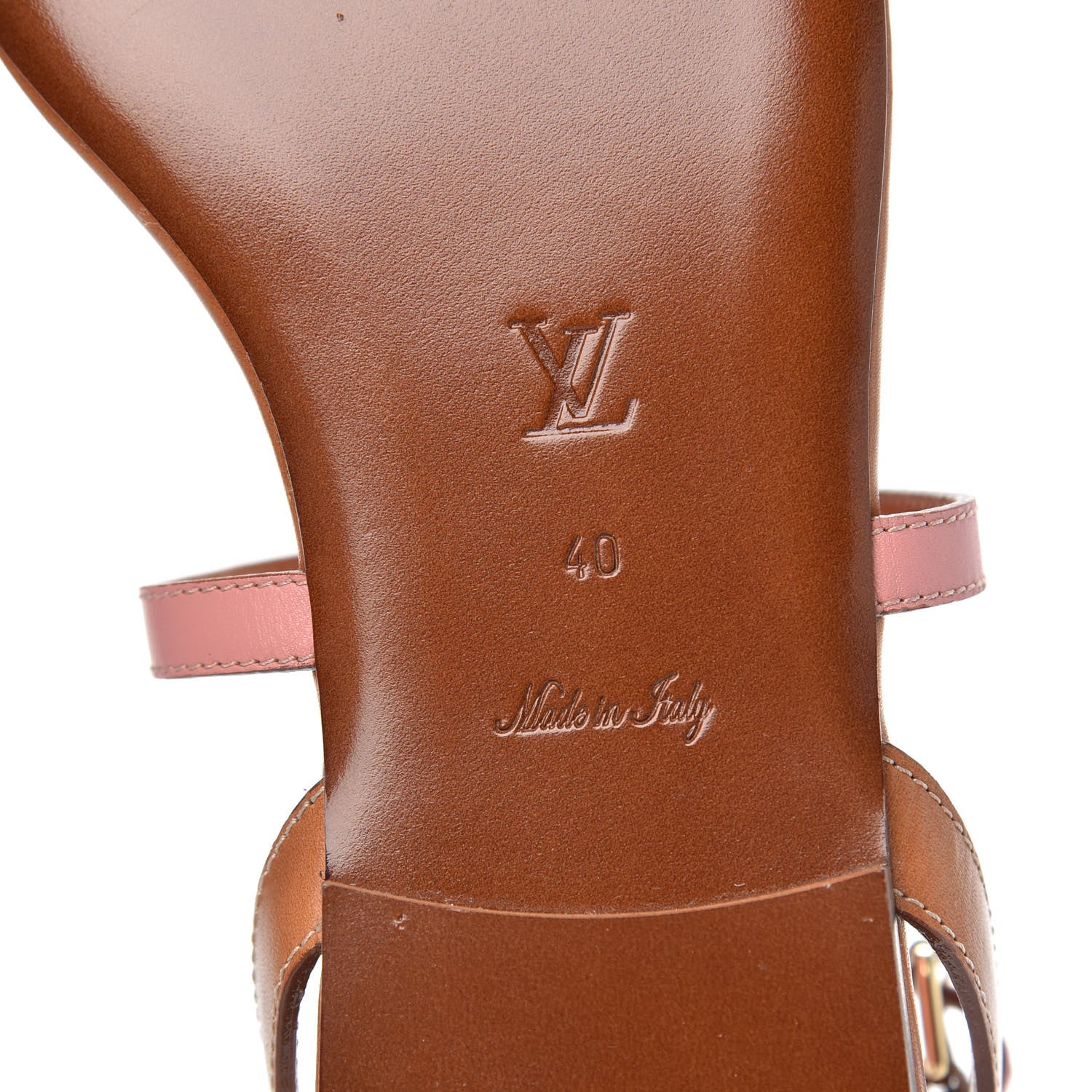 Louis Vuitton Calfskin Farenheit Flat Sandals 40 Pink 7 of 8