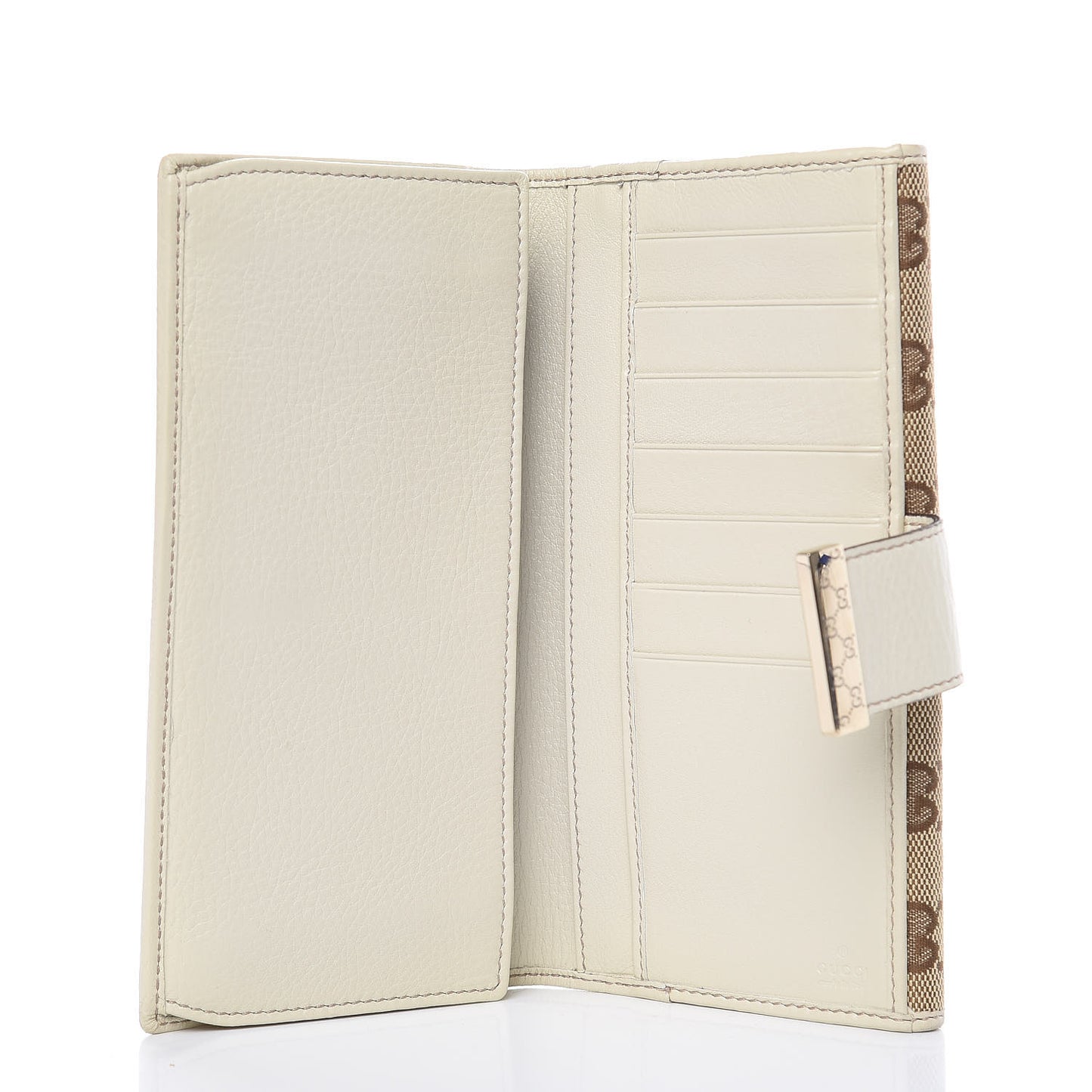 Monogram Icon Bar Continental Flap Wallet Off White