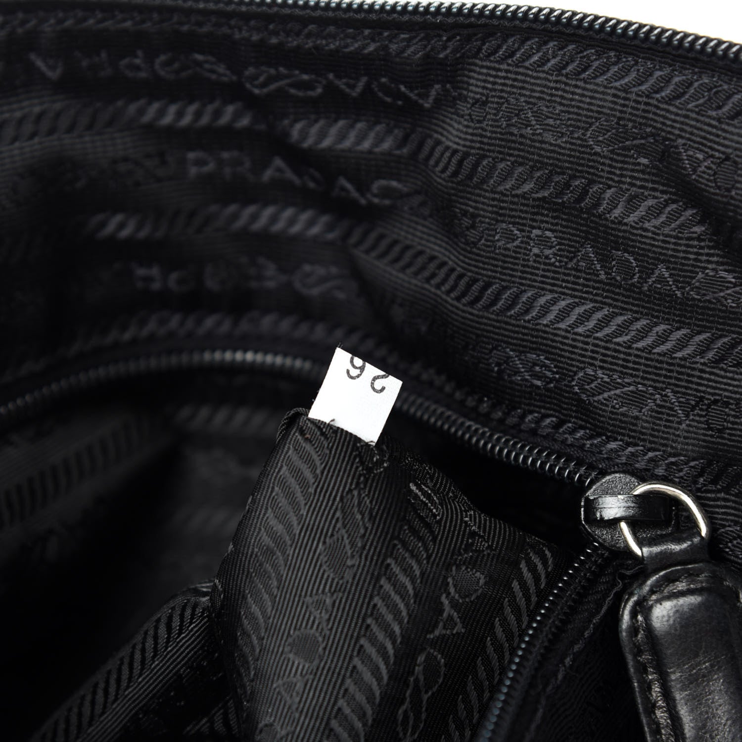 Prada Nylon Tessuto Chain Shoulder Bag Black 10 of 11