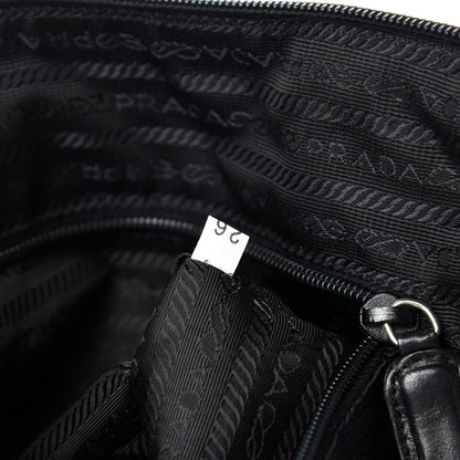 Prada Nylon Tessuto Chain Shoulder Bag Black 10 of 11