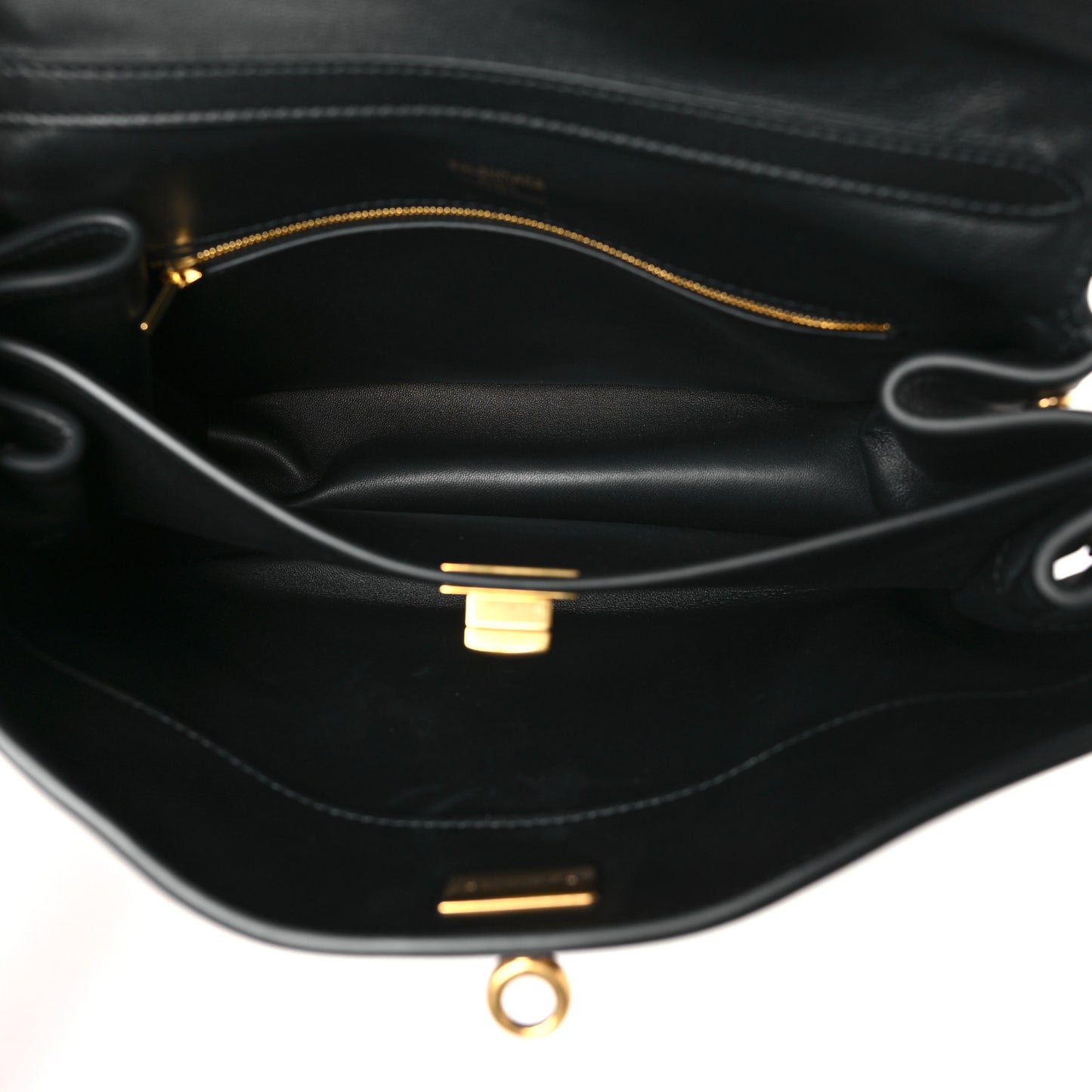 Natural Smooth Calfskin Mini Rodeo Top Handle Handbag Black