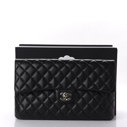 Chanel Lambskin Quilted Flap Clutch Black 11 of 11