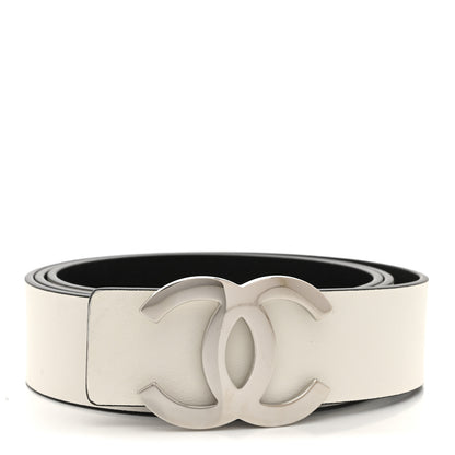 Chanel Calfskin CC Reversible Belt 100 40 White Black 1 of 7