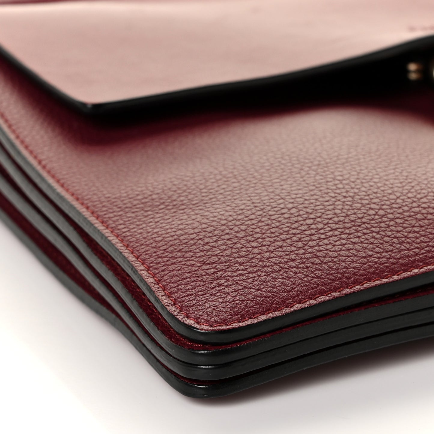 Calfskin Medium Faye Shoulder Bag Sienna Red