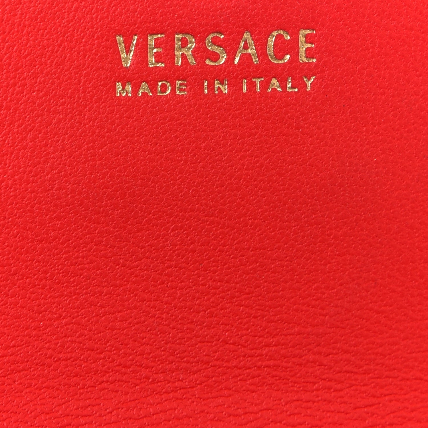 Versace Vitello Mini Virtus Chain Clutch Red 7 of 13